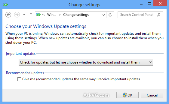 There are no updates installed on this computer